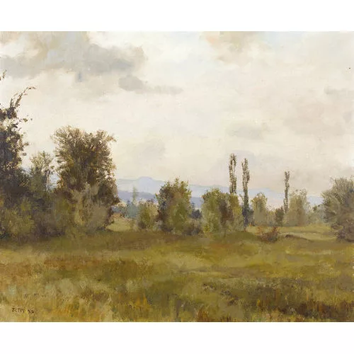 Rudolf Müller — "An der alten Aare bei Büren".