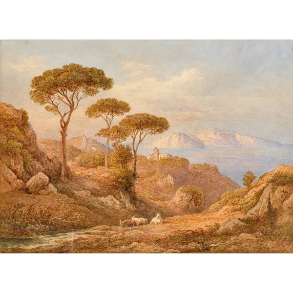Rudolf Müller — Blick über den Golf von Sorrent auf Capri.