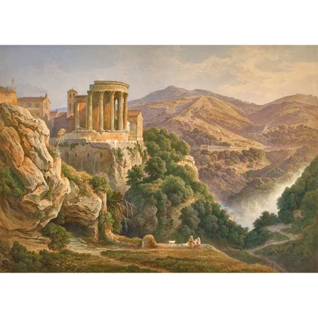 Blick auf den Sibyllentempel in Tivoli