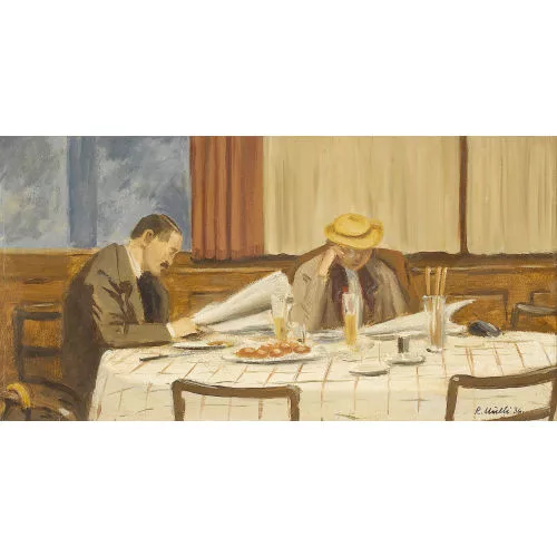 Rudolf Mülli — "Leser im Restaurant".