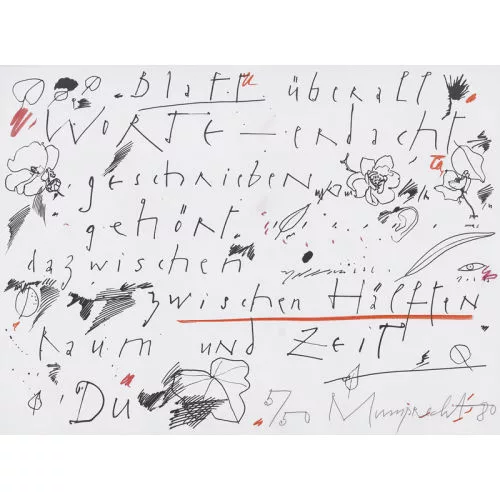 Rudolf Mumprecht — "Blatt überall Worte erdacht...".