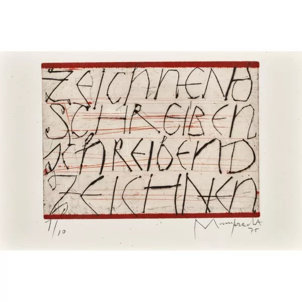 Rudolf Mumprecht — "Zeichnend schreiben".