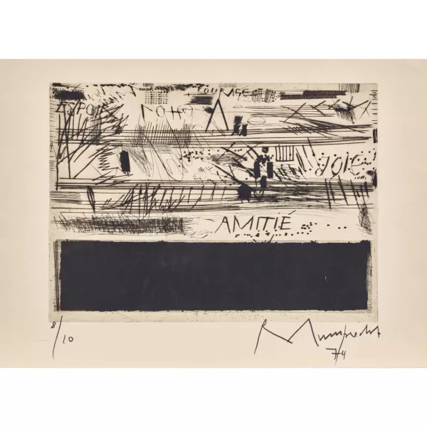 Rudolf Mumprecht — "Courage espoir amitié joie".