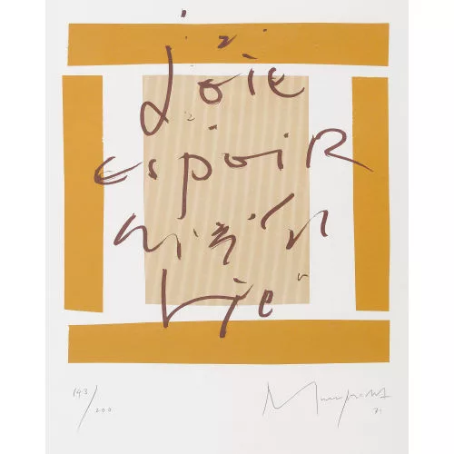 Rudolf Mumprecht — "Joie espoire vie".