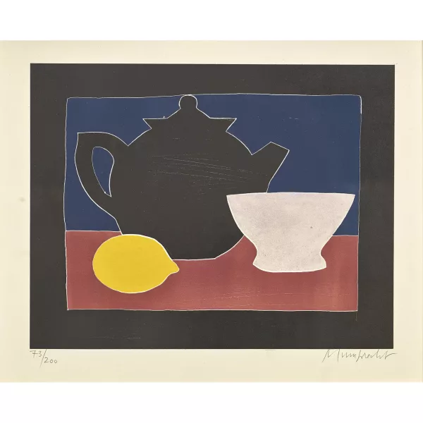 Rudolf Mumprecht — "Théière, bol et citron".