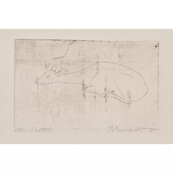 Rudolf Mumprecht — "Biche couchée".