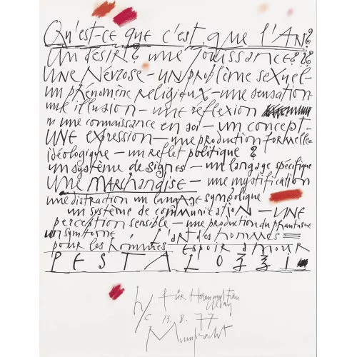 Rudolf Mumprecht — "Qu′est-ce que c′est que l′Art?".