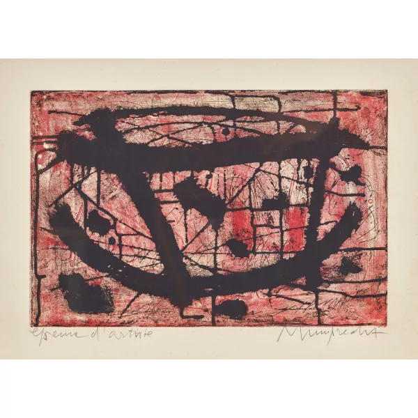 Rudolf Mumprecht — "Signe sur fond rose".