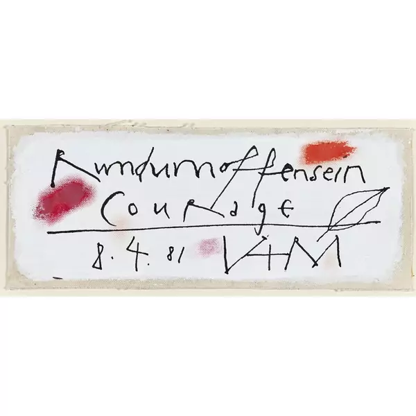 "Rundumoffensein. Courage"
