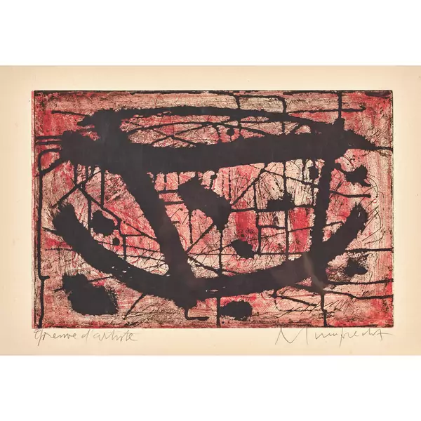 "Signe au fond rose"