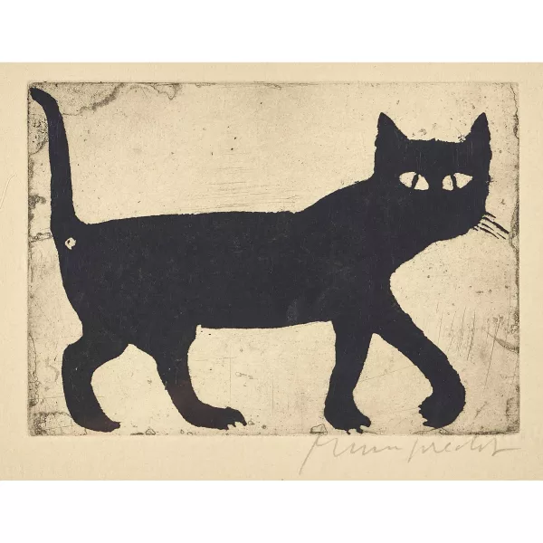 Rudolf Mumprecht — "Petit chat en promenade".