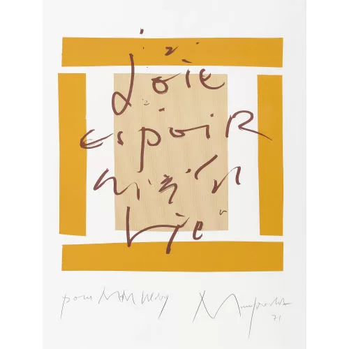 Rudolf Mumprecht — "joie, espoire, vie".