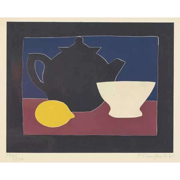 Rudolf Mumprecht — "Théière, bol et citron".