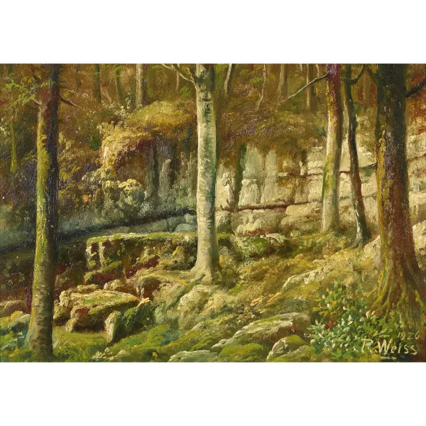 Rudolf Weiss — "In der Twannbach-Schlucht am Bielersee".