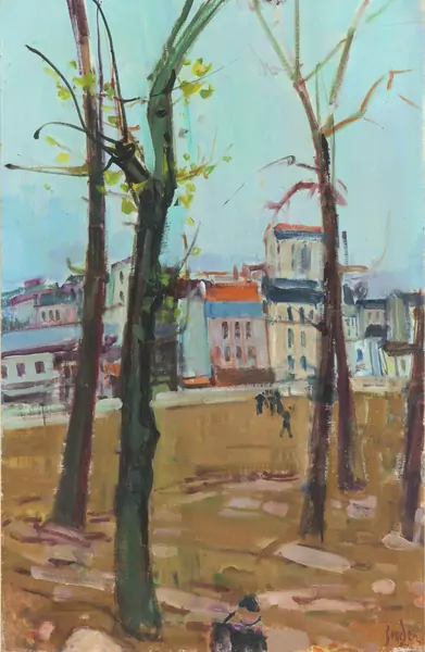 Rudolf Zender — Vorfrühling in Paris. 1957. — Schuler Auktionen