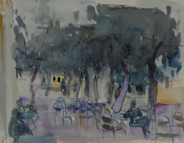 Rudolf Zender — Café in Athen, ca. 1960