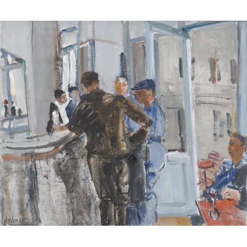 Rudolf Zender — Bistroszene in Paris.
