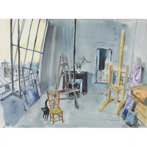 Das Malatelier in Paris