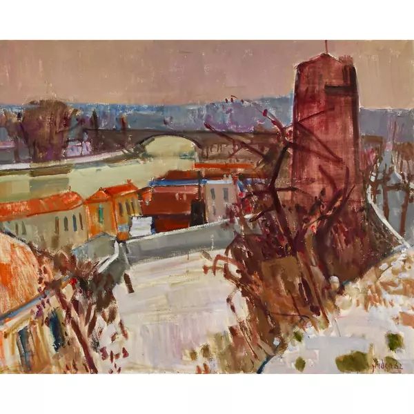 "La Marne en hiver"