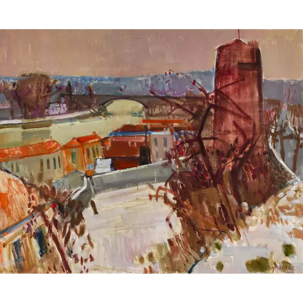 "La Marne en hiver"