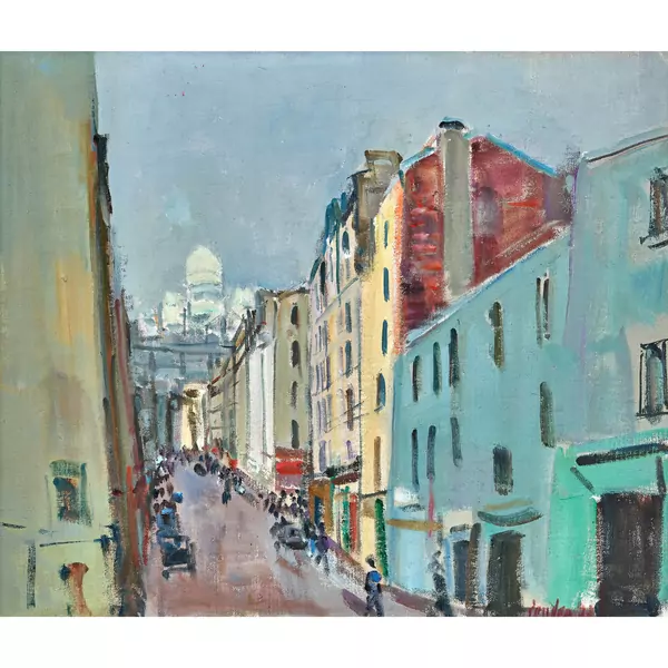 "Rue de Chartres avec le Sacre-Coeur"
