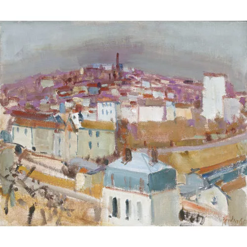 Rudolf Zender — Ansicht einer französischen Stadt.