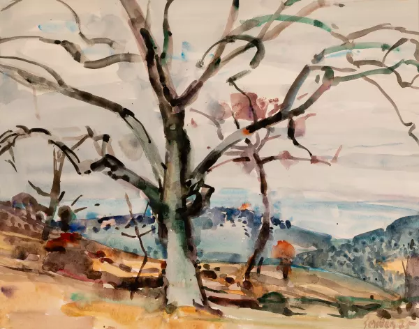 Landschaft mit Baum