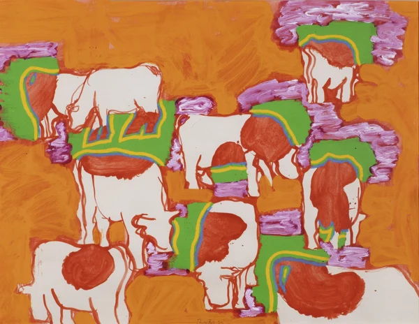 Samuel Buri — Ohne Titel (Kühe), 1972
