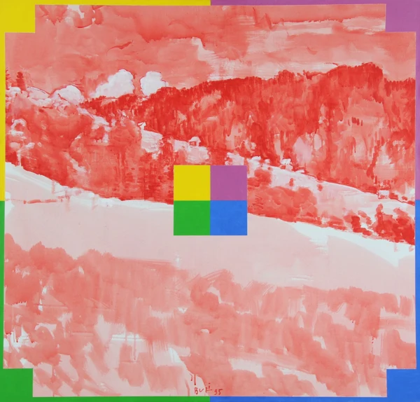 Samuel Buri — Weisse Wolken über dem Harder, 1995