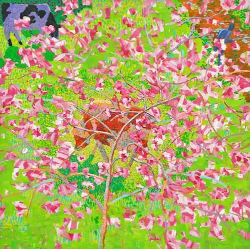 SAMUEL BURI — Vaches et pêcher en fleurs. 1979. — Koller Auktionen