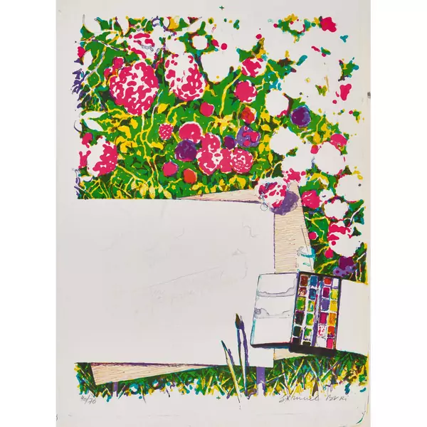 Pinsel und Farbpalette