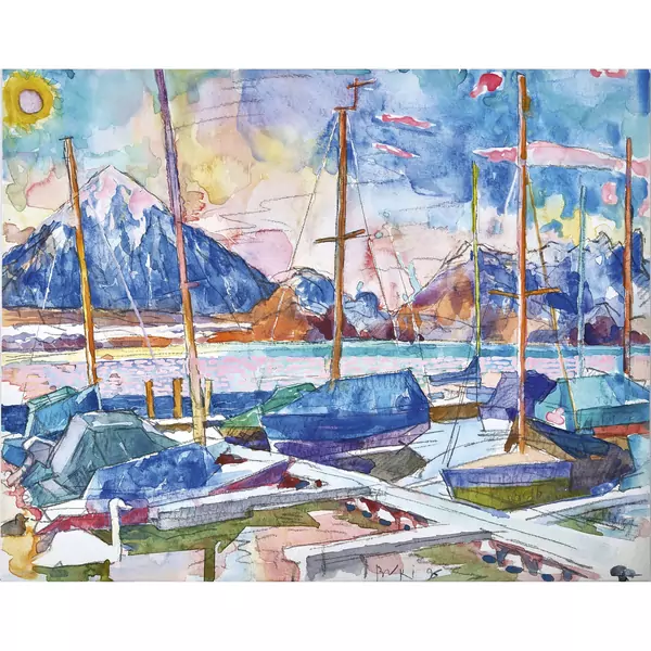 Der Hafen von Merligen