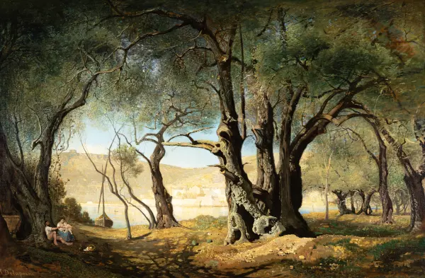 Südliche Landschaft mit Figurenstaffage