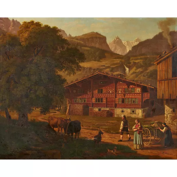 "Maison de Paysanne à Meyringen vers la cascade de Reichenbach"