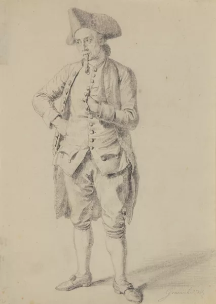 Samuel Gränicher — Stehender Mann mit Dreispitz