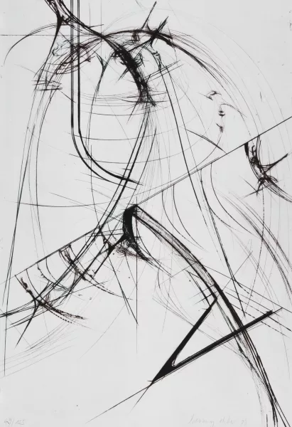 Schang Hutter — 2 Blätter: Figuren, 1981; Ohne Titel, 1990