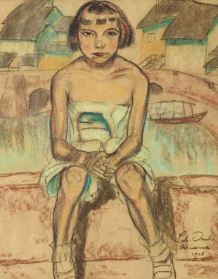 Sebastian Oesch — Mädchen in Ascona, 1918