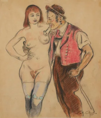 Sebastian Oesch — Senn mit Akt, 1918