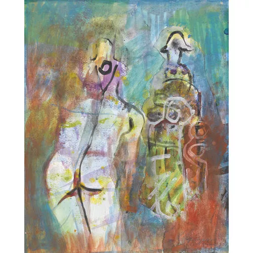 Serge Brignoni — Zwei abstrakte Figuren.