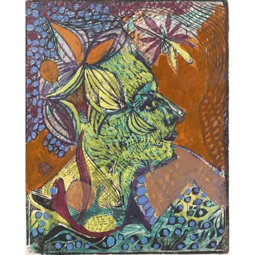 Serge Brignoni — Jeune femme florale.