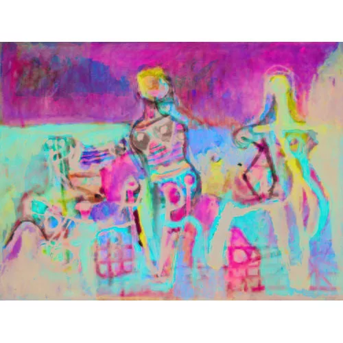 Serge Brignoni — Bunte Figurenkomposition.