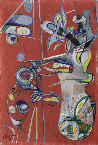 SERGE BRIGNONI — Komposition in Rot. 1938. — Koller Auktionen