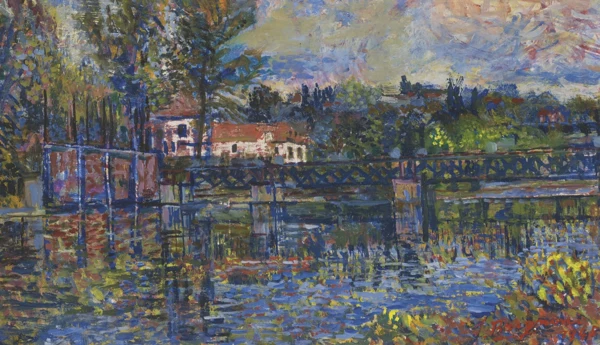 Serge Brignoni — Aarelandschaft bei Bern, 1945