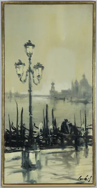 Sergio Cecchi &mdash; Sergio Cecchi (1921-1986), \\Venise\\, huile sur
