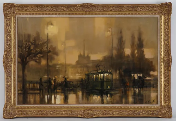 Sergio Cecchi &mdash; Vue de Gen&egrave;ve depuis les quais du Mont-Blanc