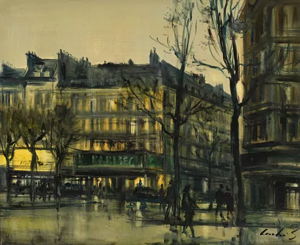 Sergio Cecchi &mdash; Rue parisienne anim&eacute;e