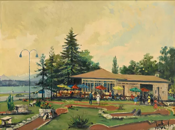 Sergio Cecchi &mdash; "Ch&acirc;teau-Banquet &agrave; Gen&egrave;ve", 1954
