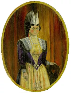 Sibylle Neff — Innerrhoder Trachtenfrau, Frau Moser-Fritsche. Um 1960.