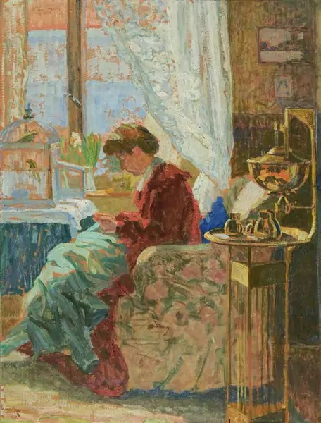 Sigismund Righini — SIGISMUND RIGHINI Stuttgart 1870–1937 Zürich Am Fenster — Galerie Kornfeld