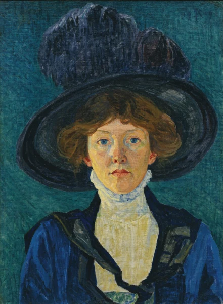 Sigismund Righini — FRAU MIT HUT, 1909LADY WITH HAT, 1909